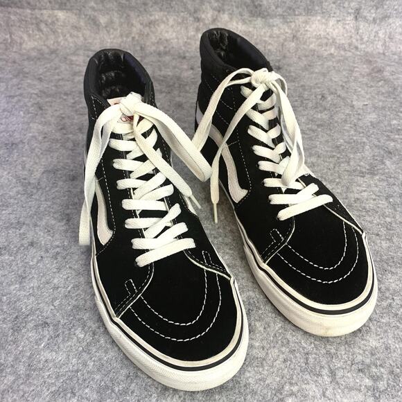 Vans Sk8 Hi Black White Suede High Top Sneakers, Men’s 6.5, Women’s Size 8 main image 6